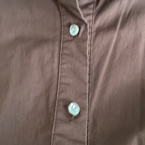 Brown Beaded and Sequin Button Down top - Picture 4 of 6